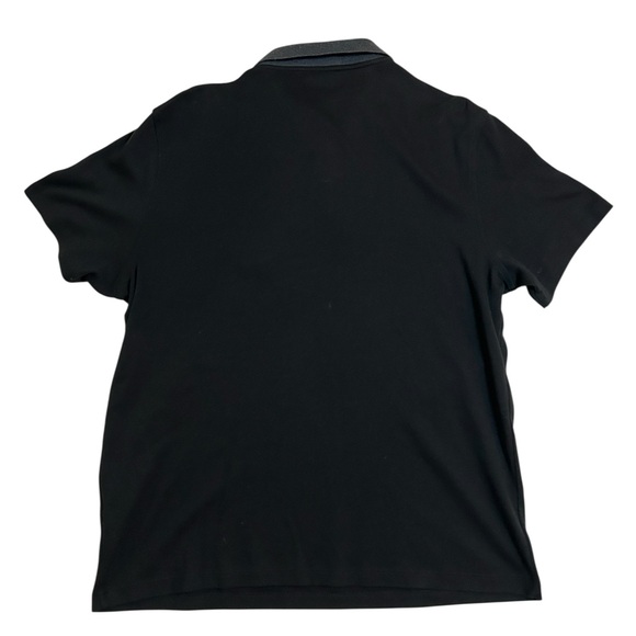 Alfani Men's Two-toned 1/4th Zip Black and Gray Polo Short Sleeve Shirt | Large - Picture 8 of 9